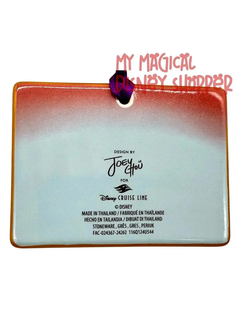 DCL Disney Cruise Line Joey Chou Sketchbook Ceramic Ornament
